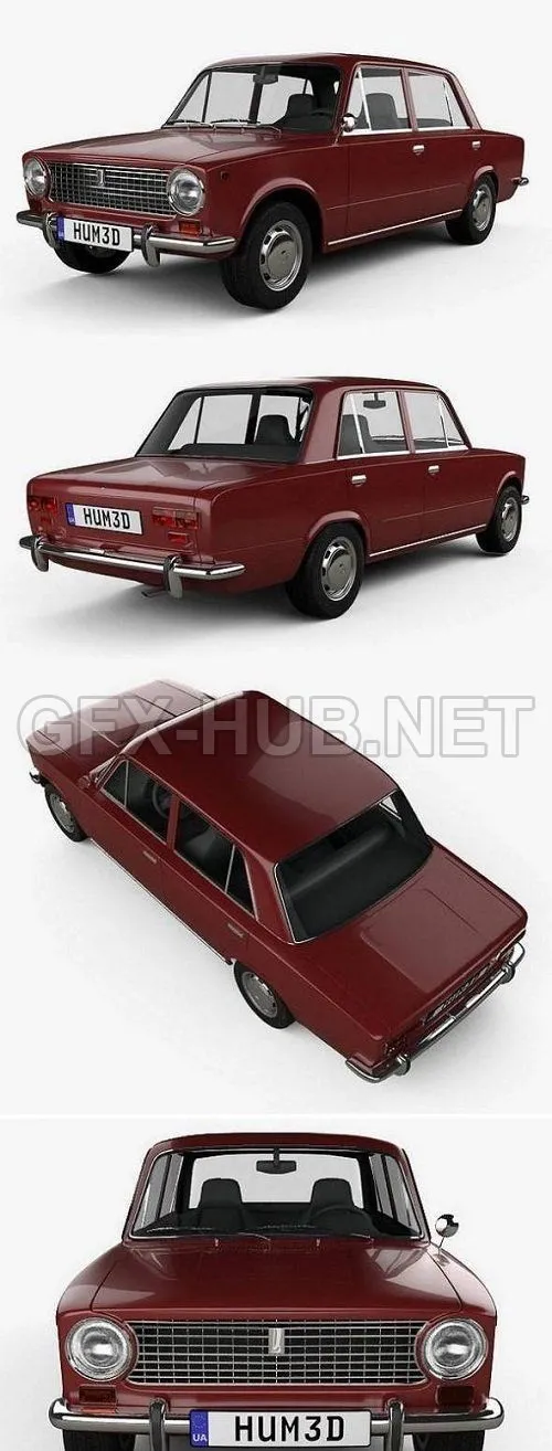 CAR – VAZ Lada 2101 1970 3D Model