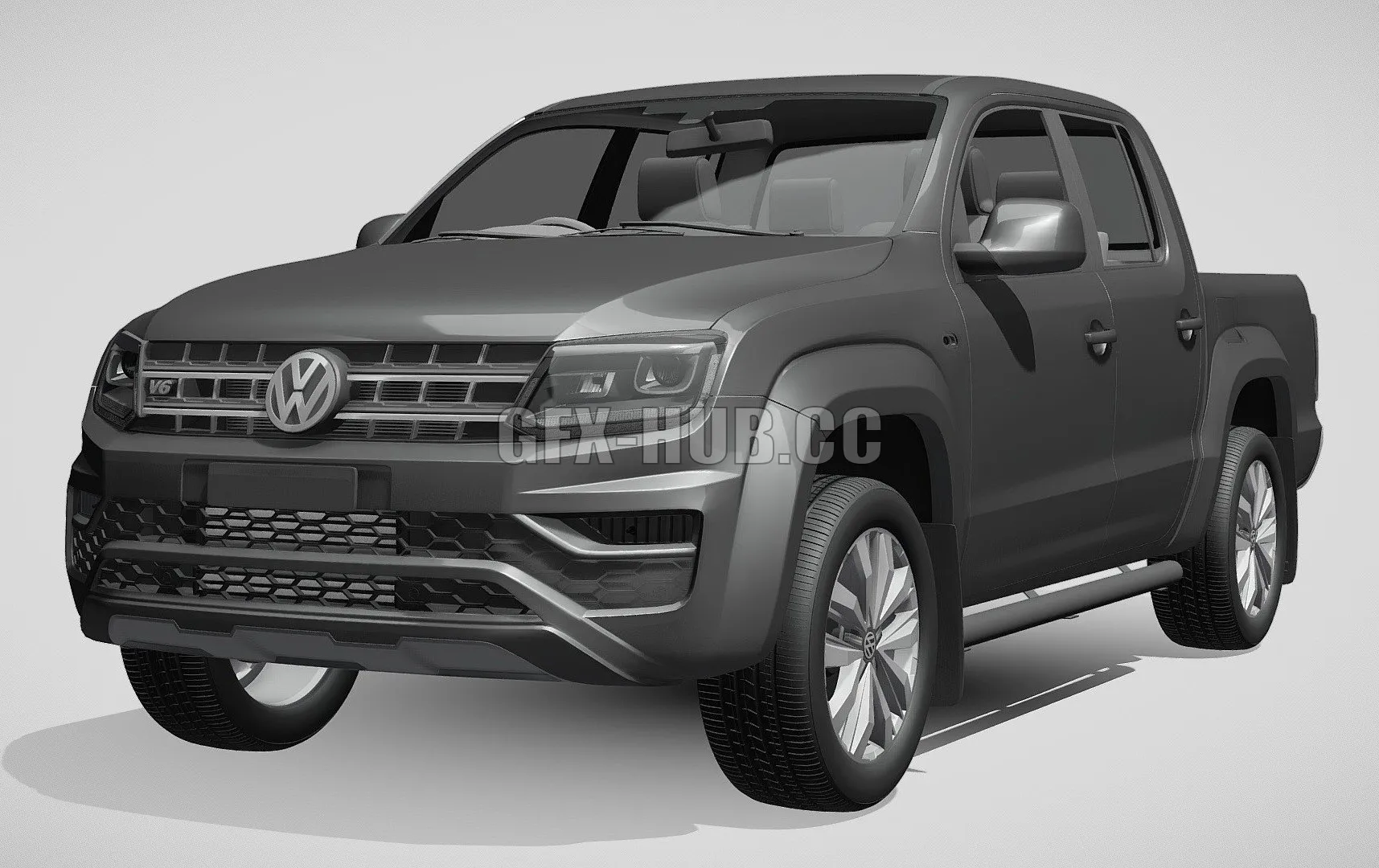 CAR – Volkswagen Amarok Highline Doublecab UK Spec 2020 3D Model