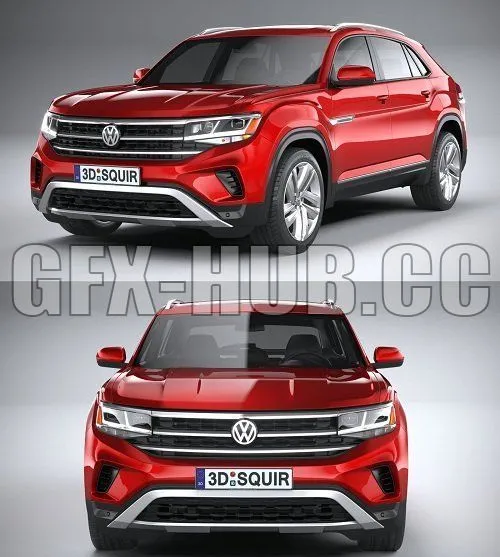 CAR – Volkswagen Atlas Cross Sport Regular 2021 3D Model
