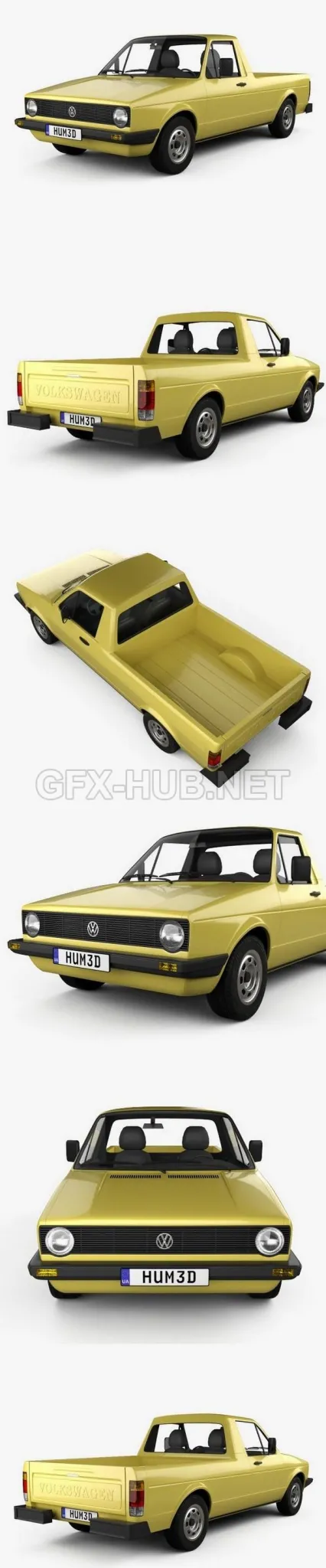 CAR – Volkswagen Caddy (Type 14) 1982  3D Model