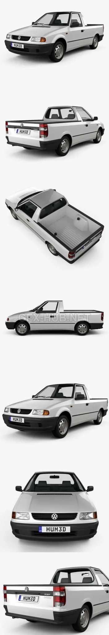 CAR – Volkswagen Caddy 1995  3D Model