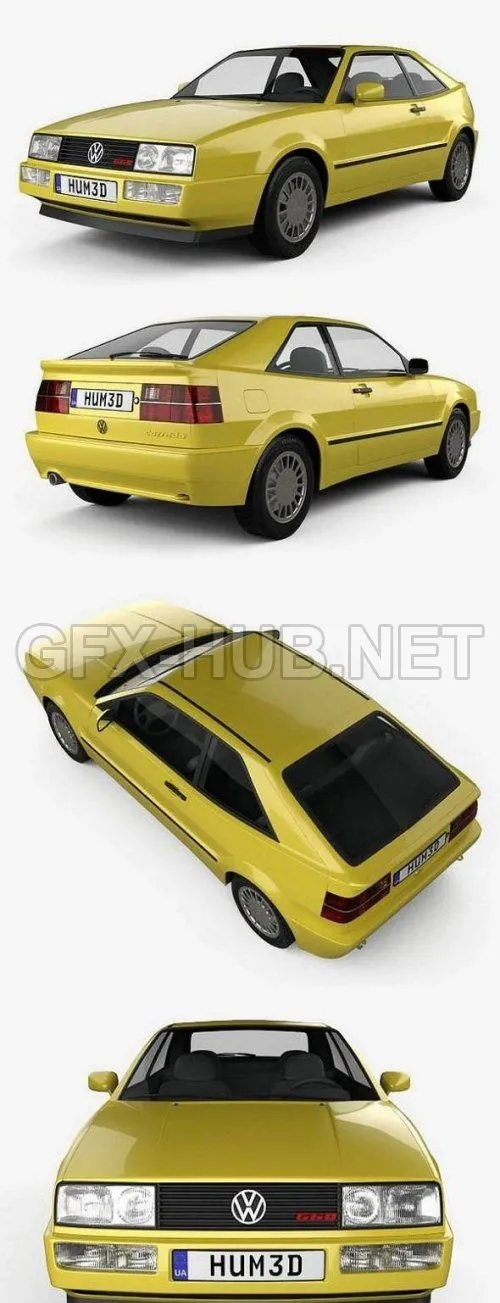 CAR – Volkswagen Corrado G60 1988 3D Model