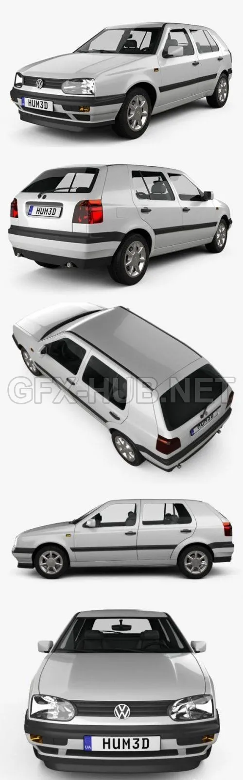 CAR – Volkswagen Golf 1993  3D Model