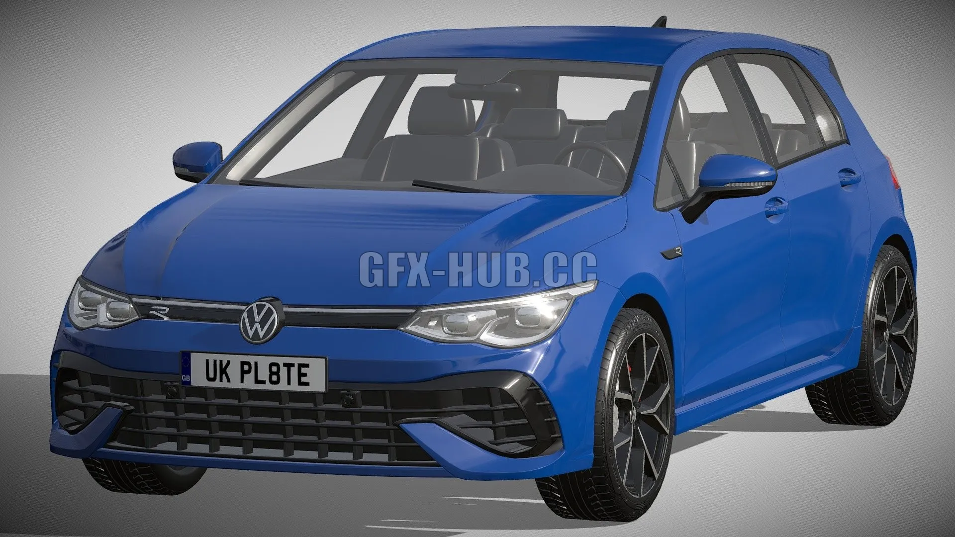 CAR – Volkswagen Golf 8 R 2022 3D Model