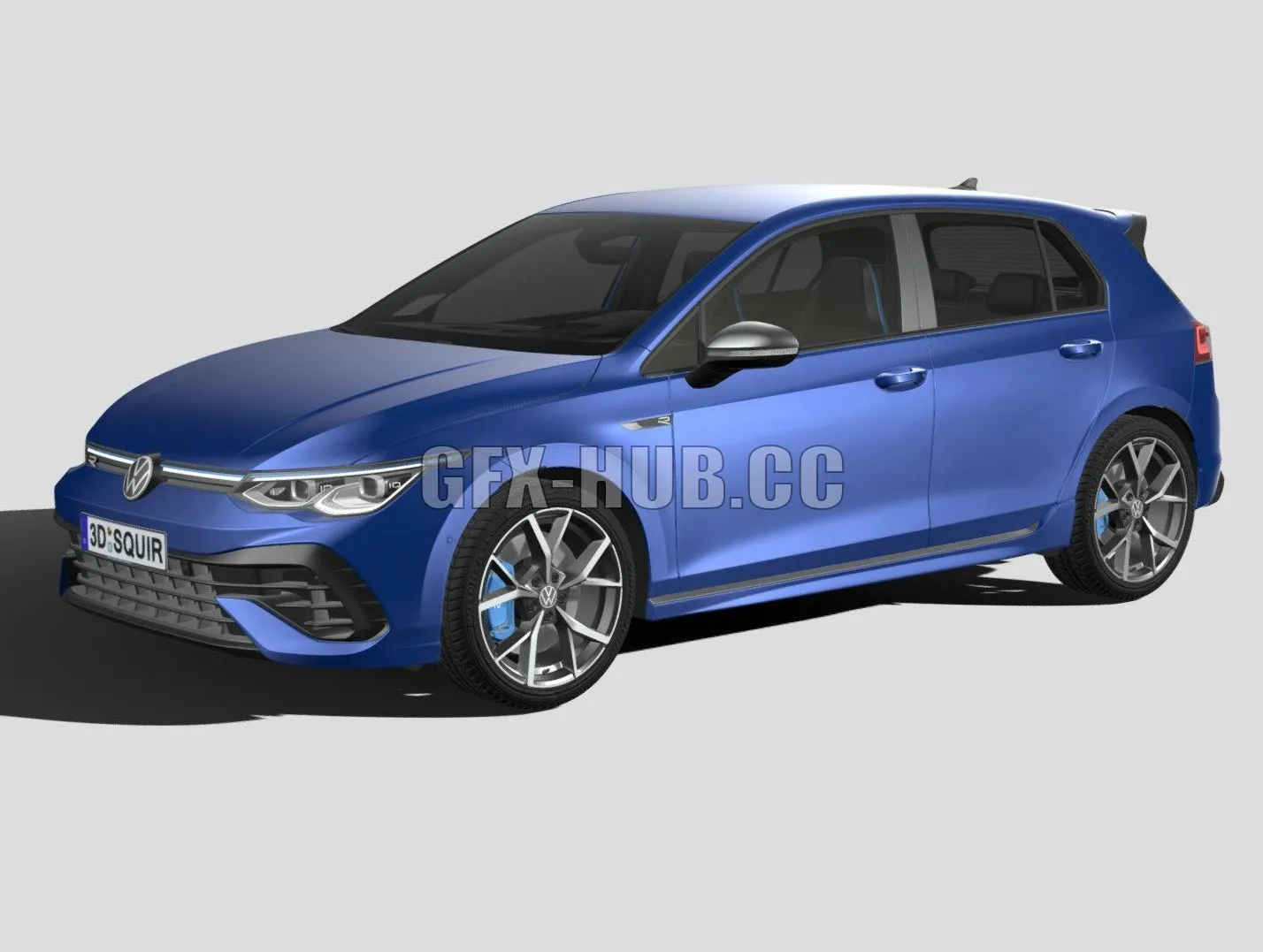 CAR – Volkswagen Golf R Estate 2022 3D Model