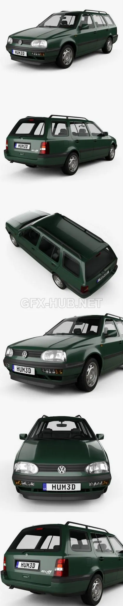 CAR – Volkswagen Golf Variant 1993  3D Model