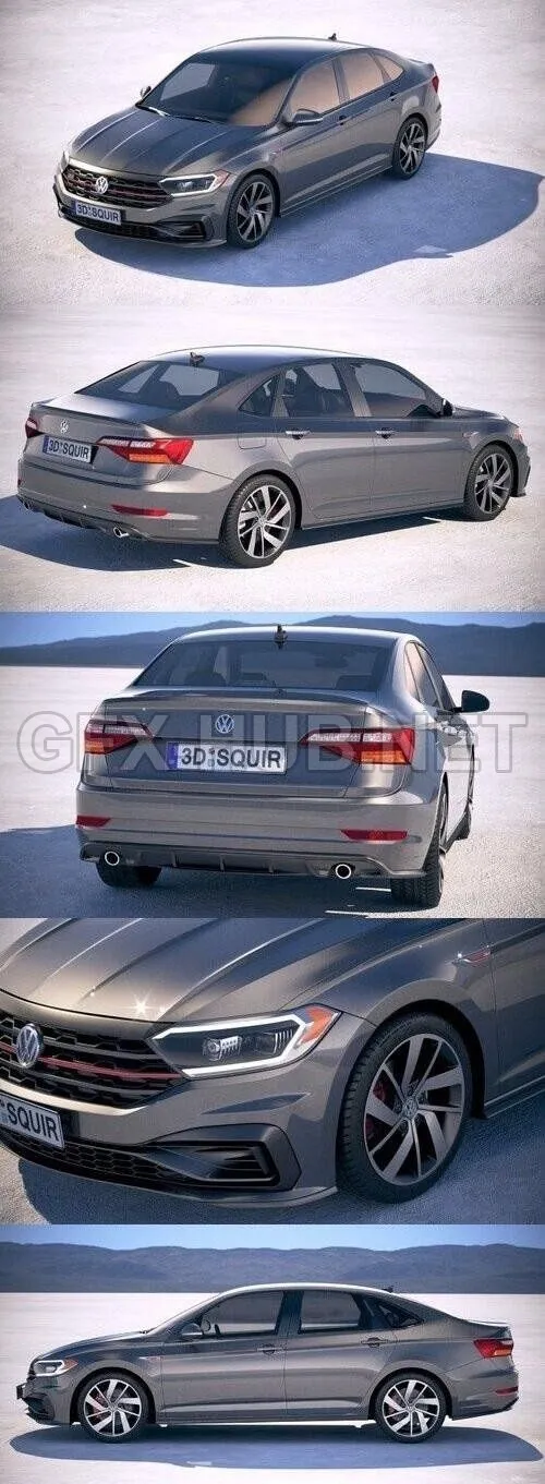 CAR – Volkswagen Jetta GLI 2019  3D Model