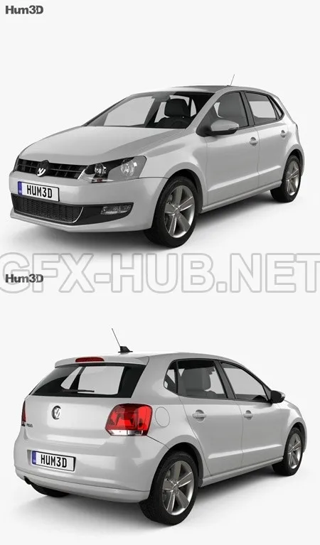 CAR – Volkswagen Polo 5 door 2010  3D Model