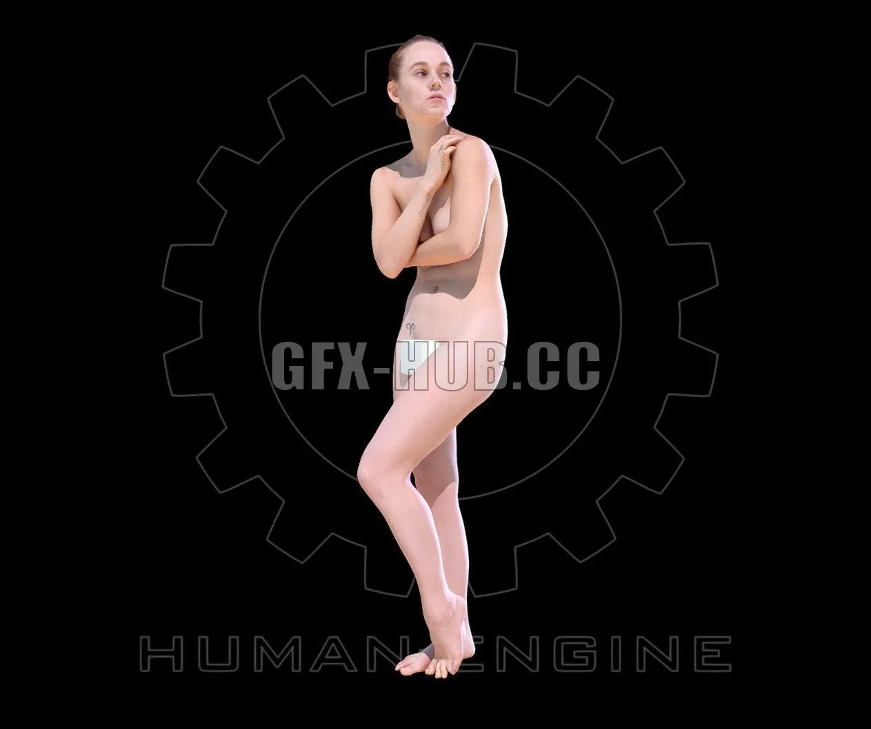 PBR Game 3D Model – Female Scan 08