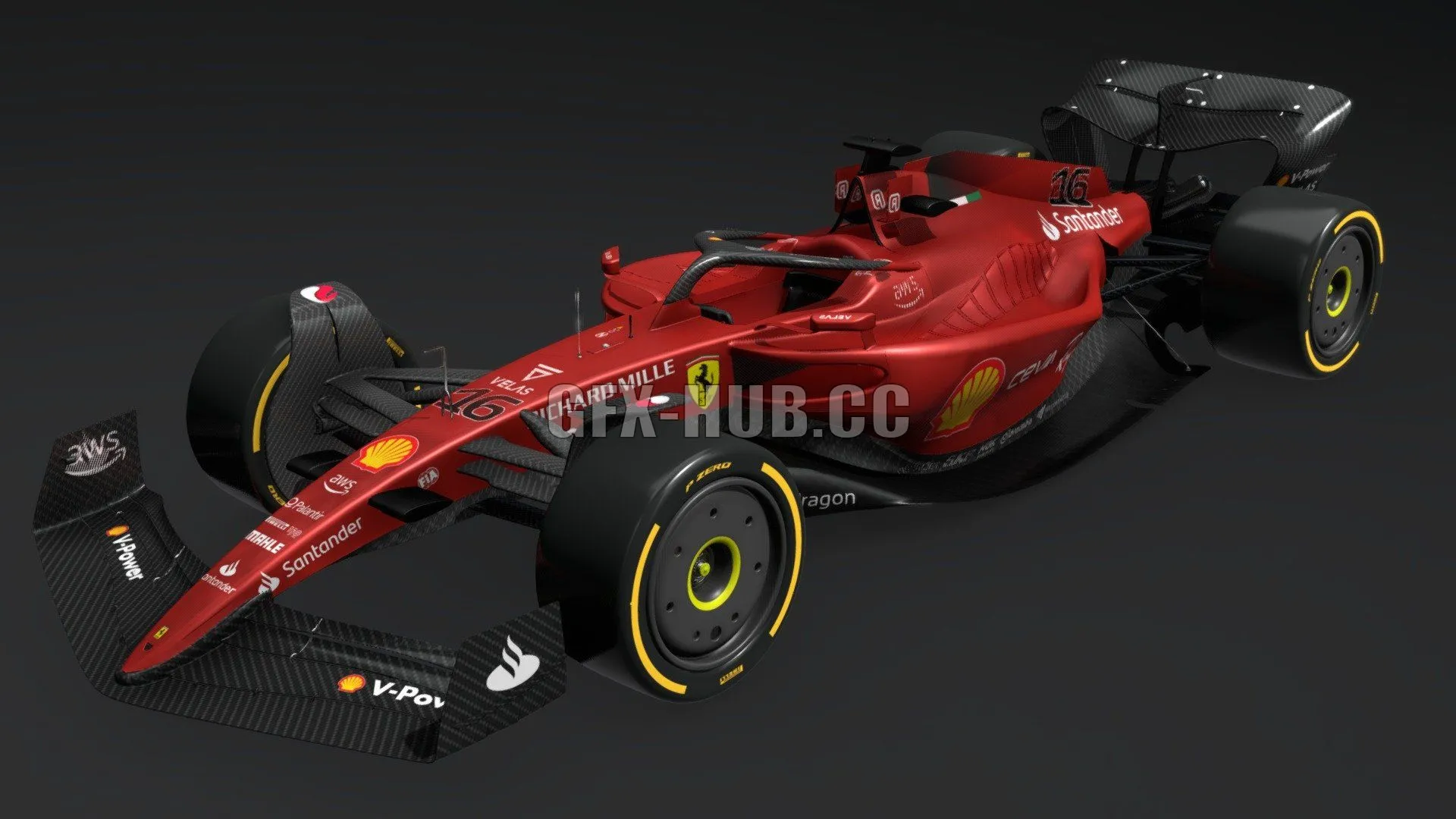 PBR Game 3D Model – Ferrari F1-75 2022
