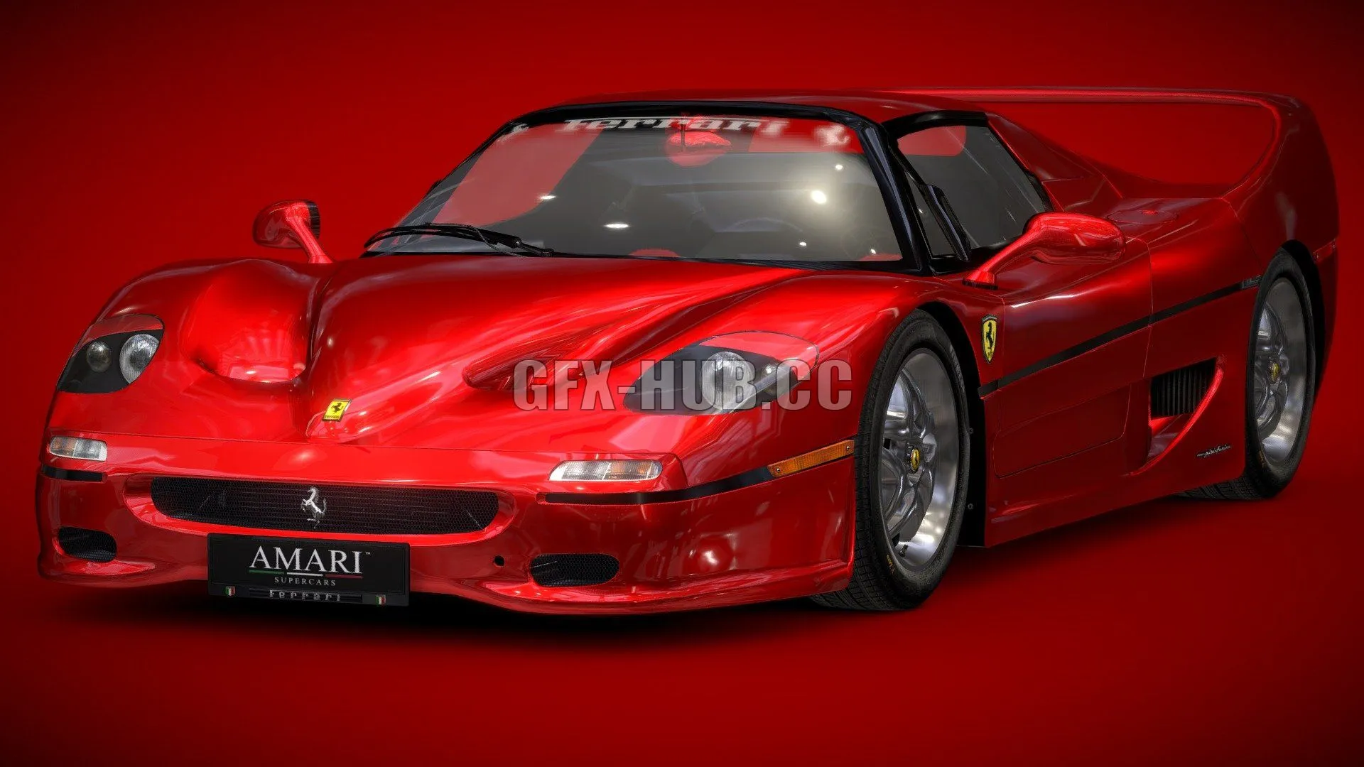 PBR Game 3D Model – Ferrari F50 1995