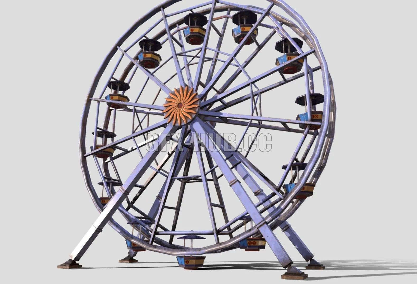 PBR Game 3D Model – Ferris Wheel