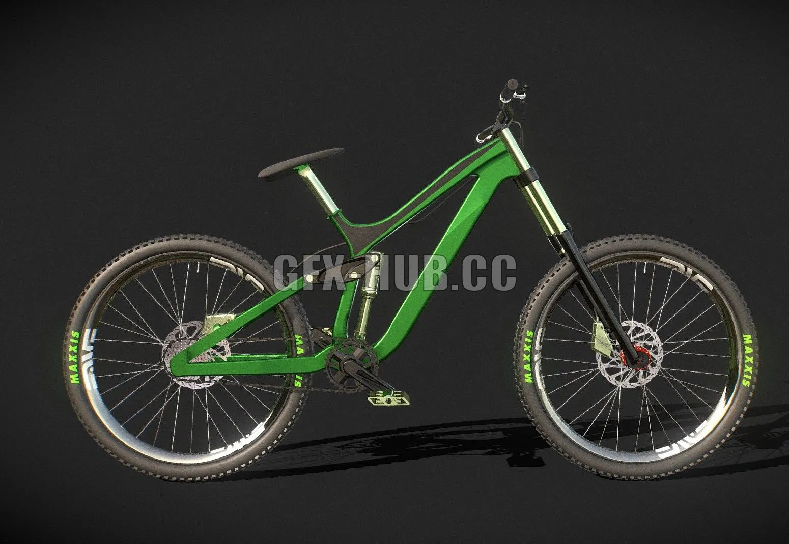 PBR Game 3D Model – Afterburner Downhill Mountainbike