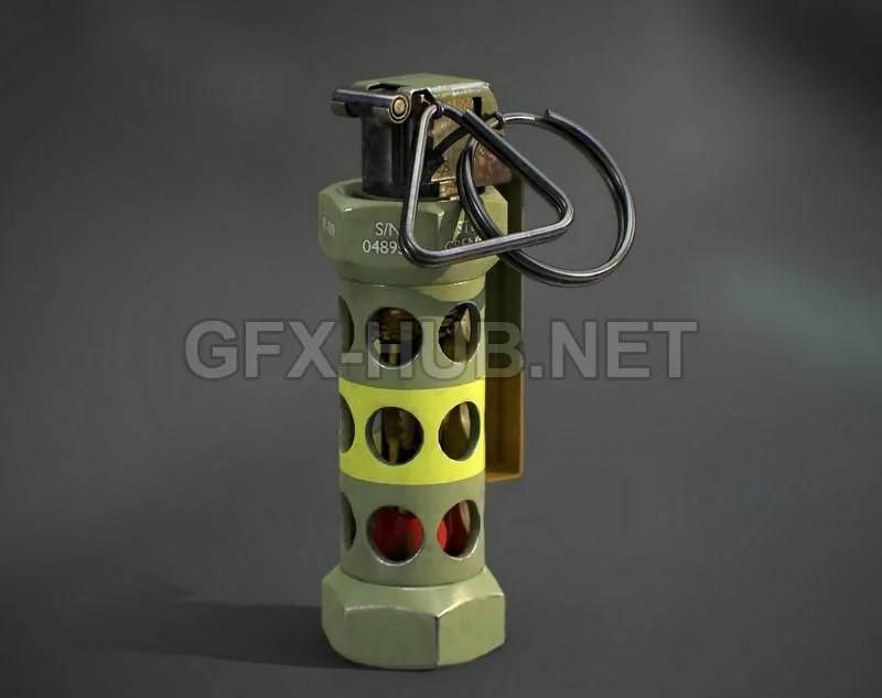 PBR Game 3D Model – Flashbang Grenade