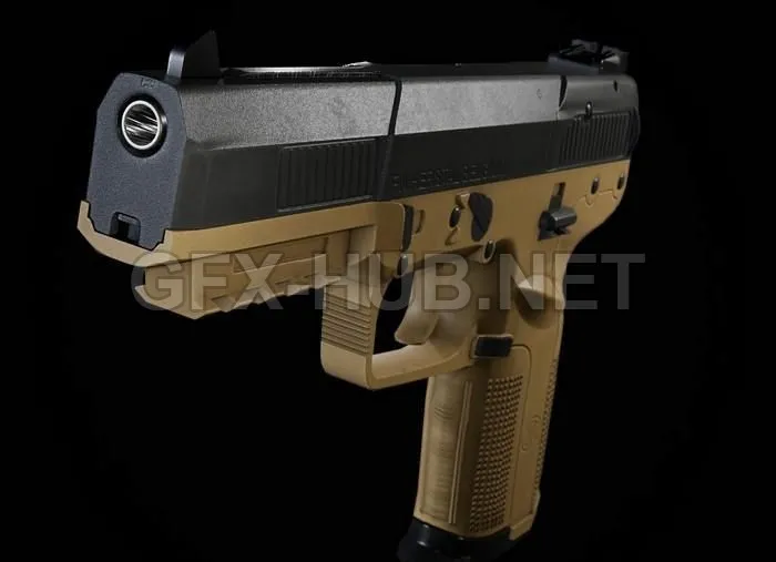 PBR Game 3D Model – FN Five-seveN Pistol