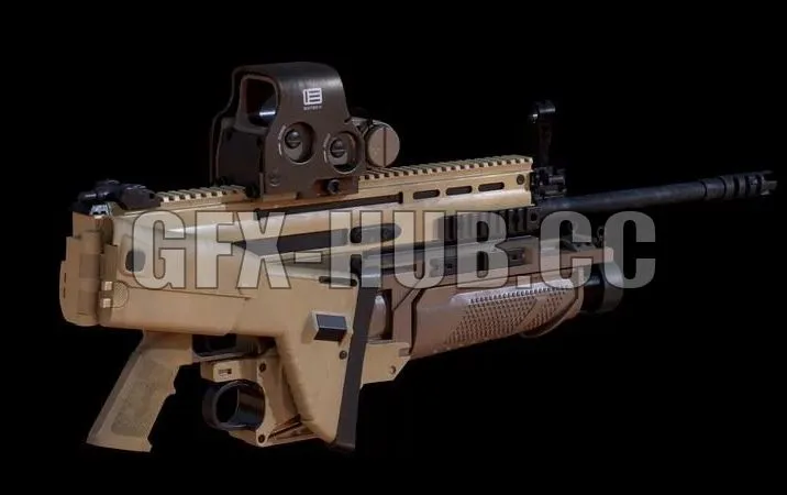PBR Game 3D Model – FN SCAR 17S