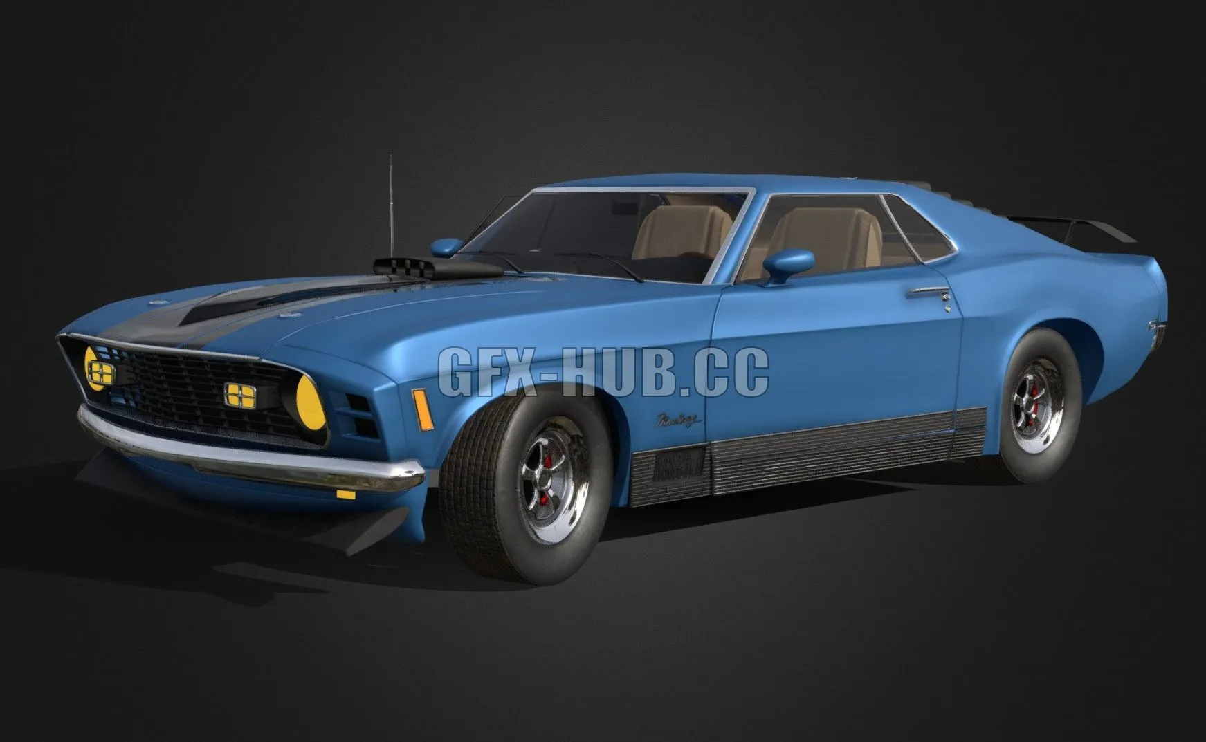 PBR Game 3D Model – Ford Mustang Mach