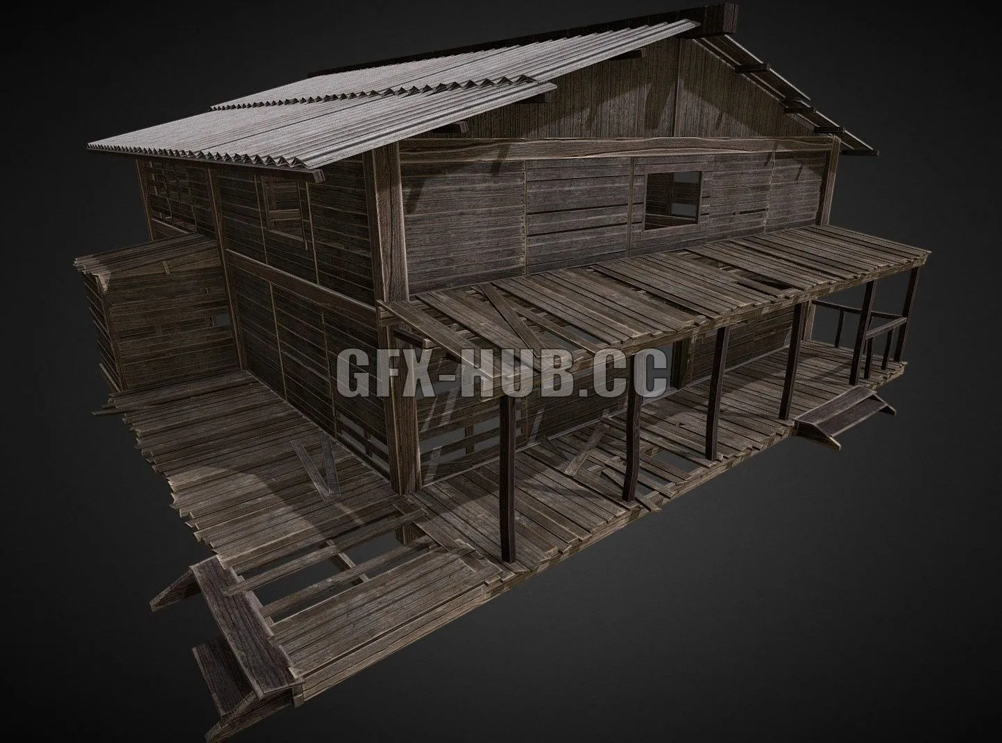 PBR Game 3D Model – Forest House Modular
