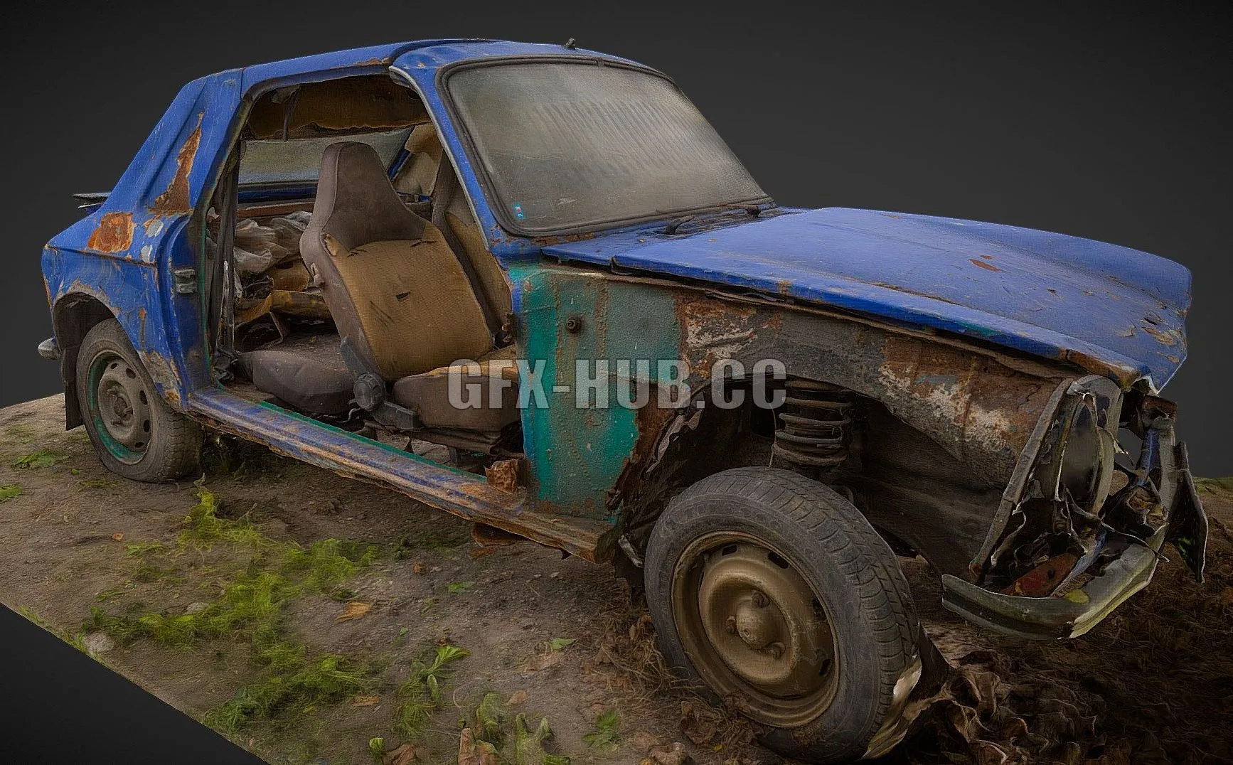 PBR Game 3D Model – Forgotten Rally Car
