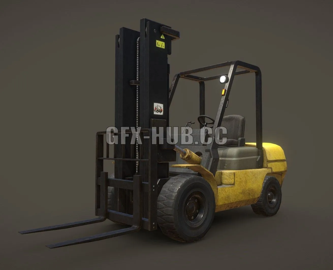 PBR Game 3D Model – Forklift Truck