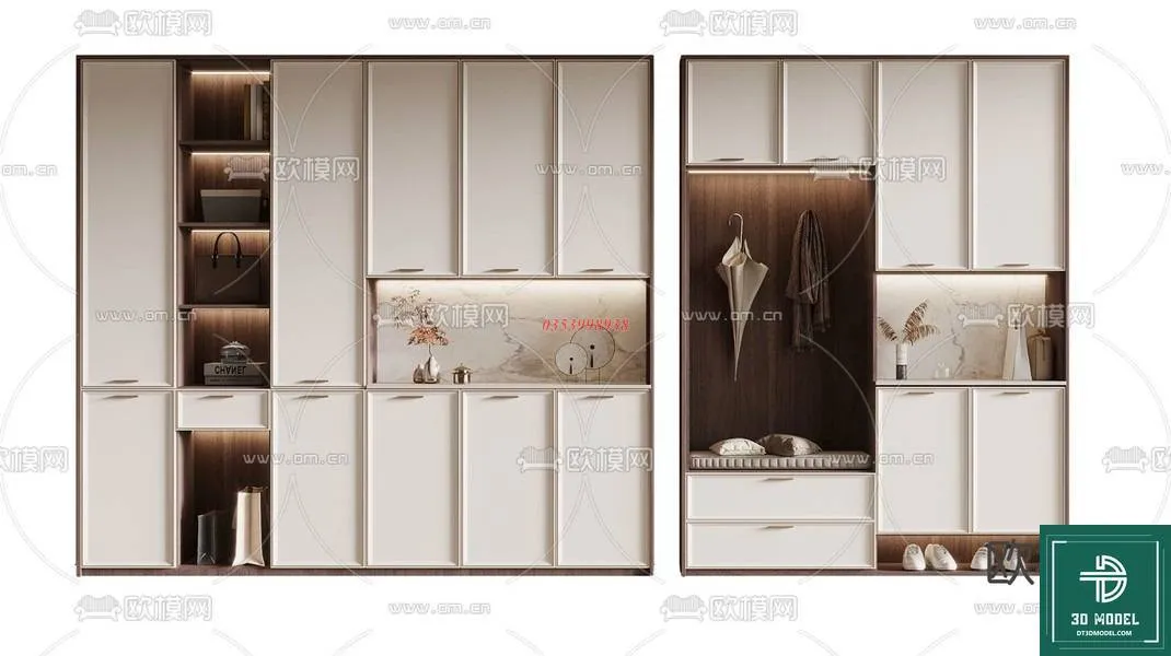 SHOES – CLOTHES – CABINET – 3D MODELS – 030