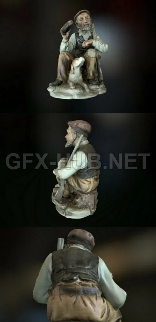 PBR Game 3D Model – French Statue 01 PBR