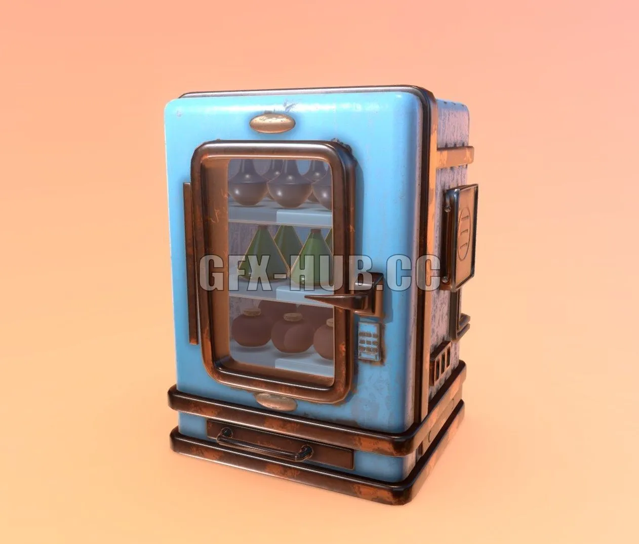 PBR Game 3D Model – Fridge