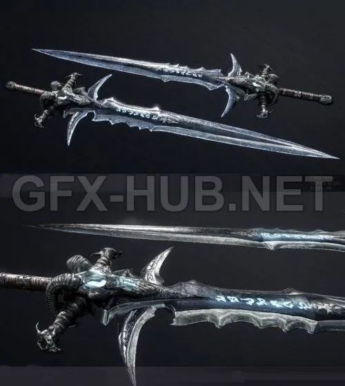 PBR Game 3D Model – Frostmourne PBR