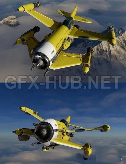 PBR Game 3D Model – FRVR Fighter Flighter