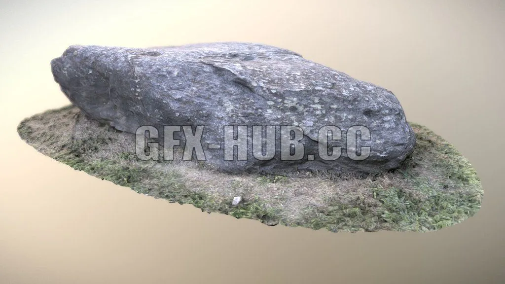 PBR Game 3D Model – Frymburk Rock