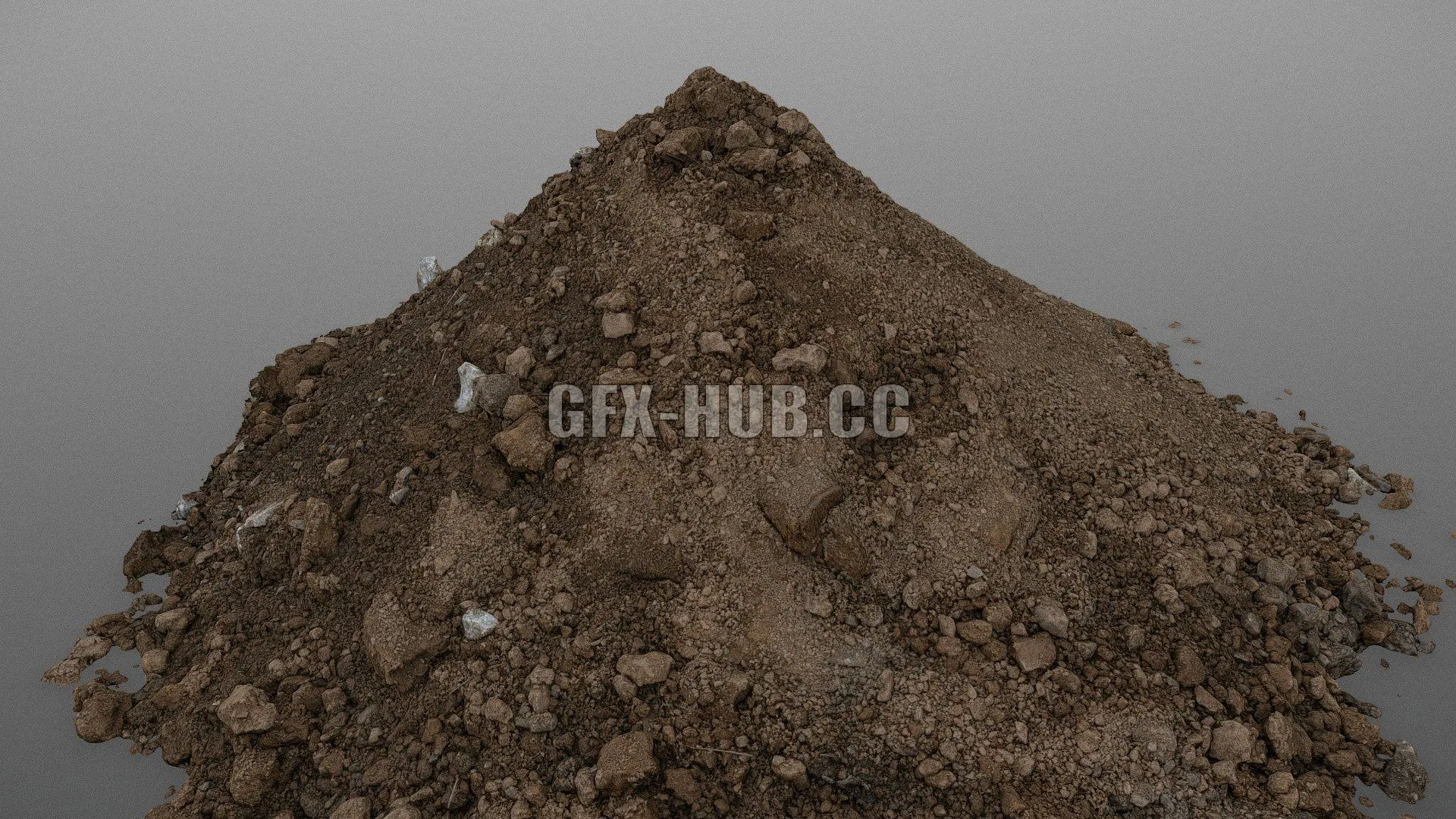 PBR Game 3D Model – Fuffy soil dirt pile