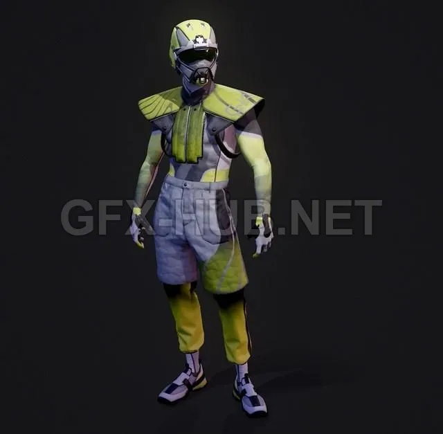 PBR Game 3D Model – FutureSport – Game Character