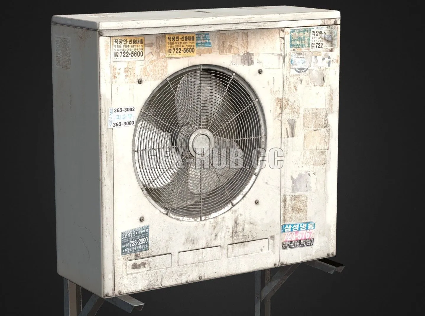 PBR Game 3D Model – Air Conditioner Condenser