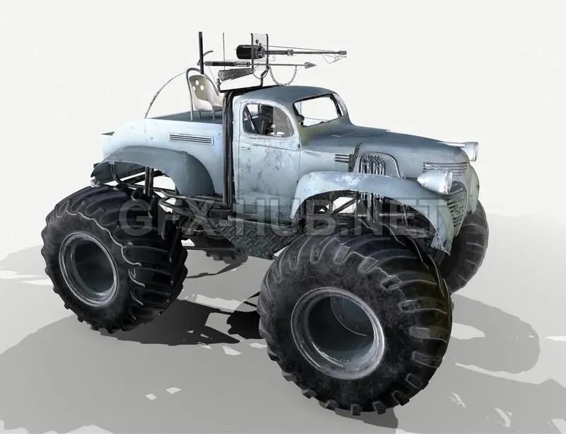 PBR Game 3D Model – GameReady Bigfoot monster truck