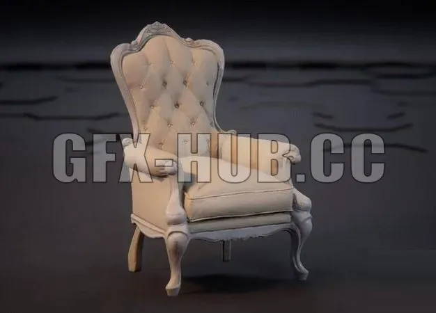 PBR Game 3D Model – GameReady chair