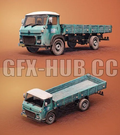 PBR Game 3D Model – Gameready Truck