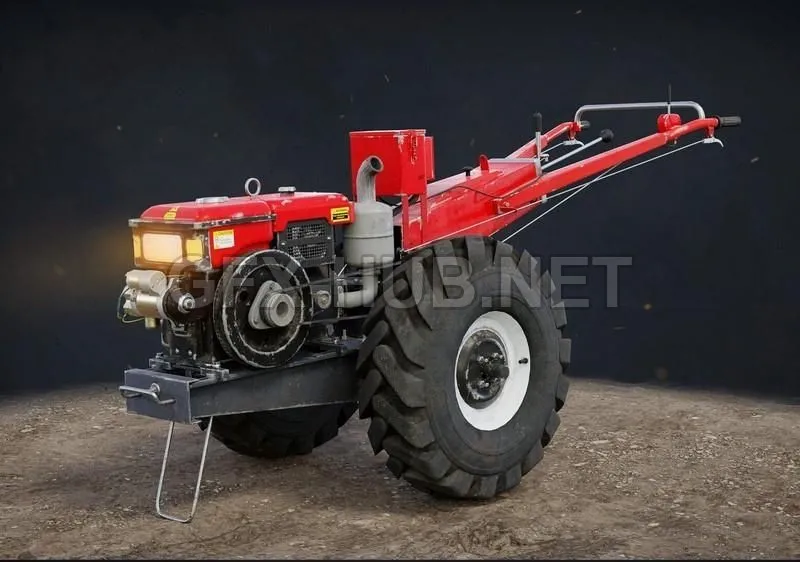 PBR Game 3D Model – Garden Tractor Gameready