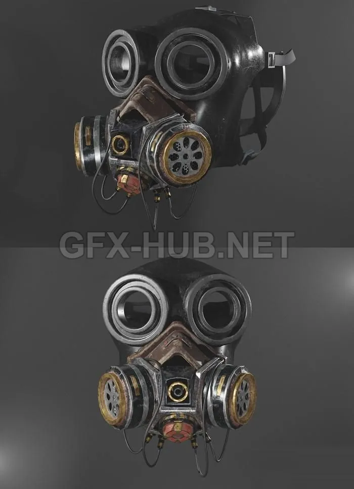 PBR Game 3D Model – Gas Mask