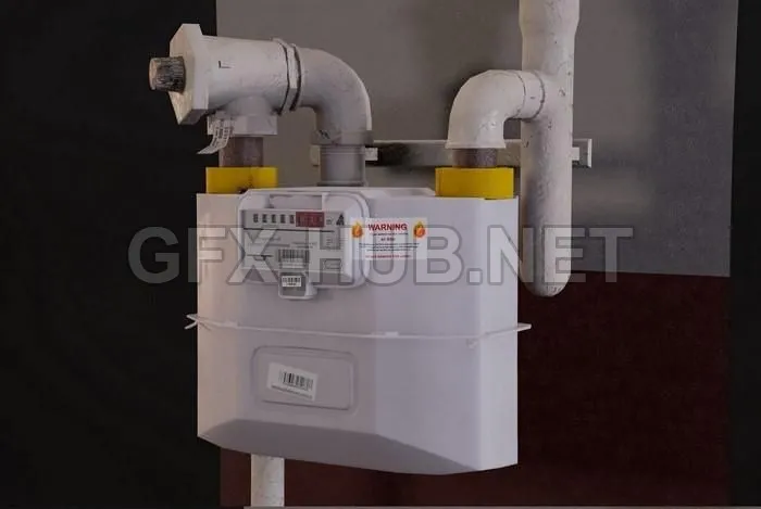 PBR Game 3D Model – Gas Meter PBR