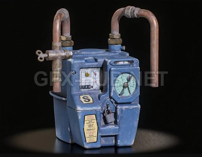PBR Game 3D Model – Gas meter