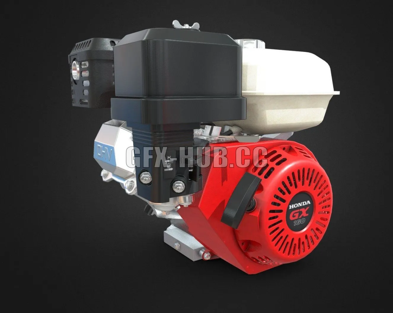 PBR Game 3D Model – Gasoline Engine