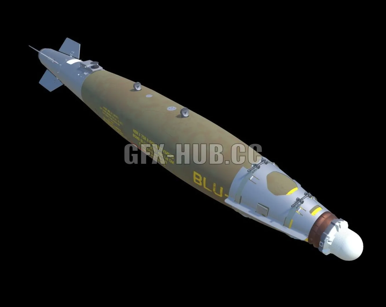 PBR Game 3D Model – GBU 38 JDAM Bomb