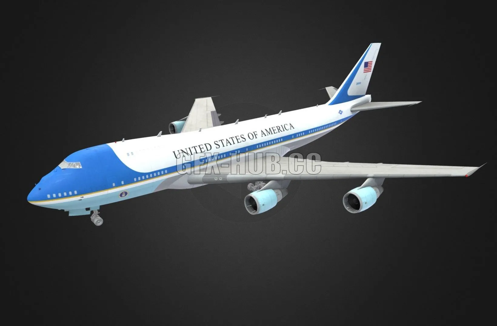 PBR Game 3D Model – Air Force One