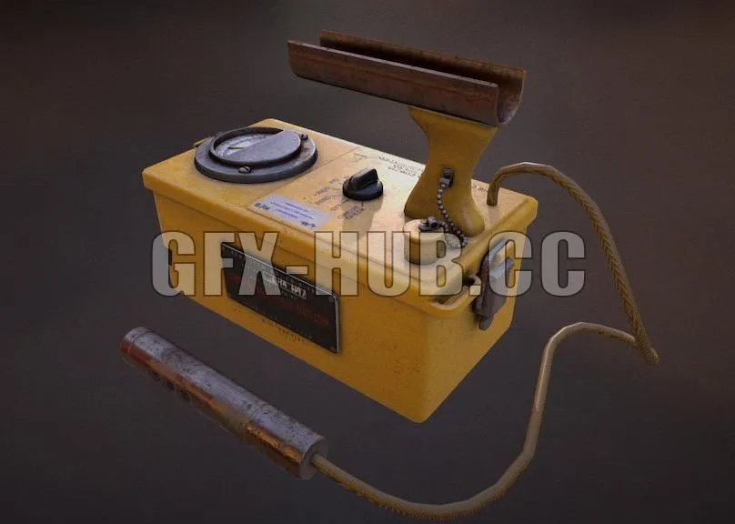 PBR Game 3D Model – Geiger Counter