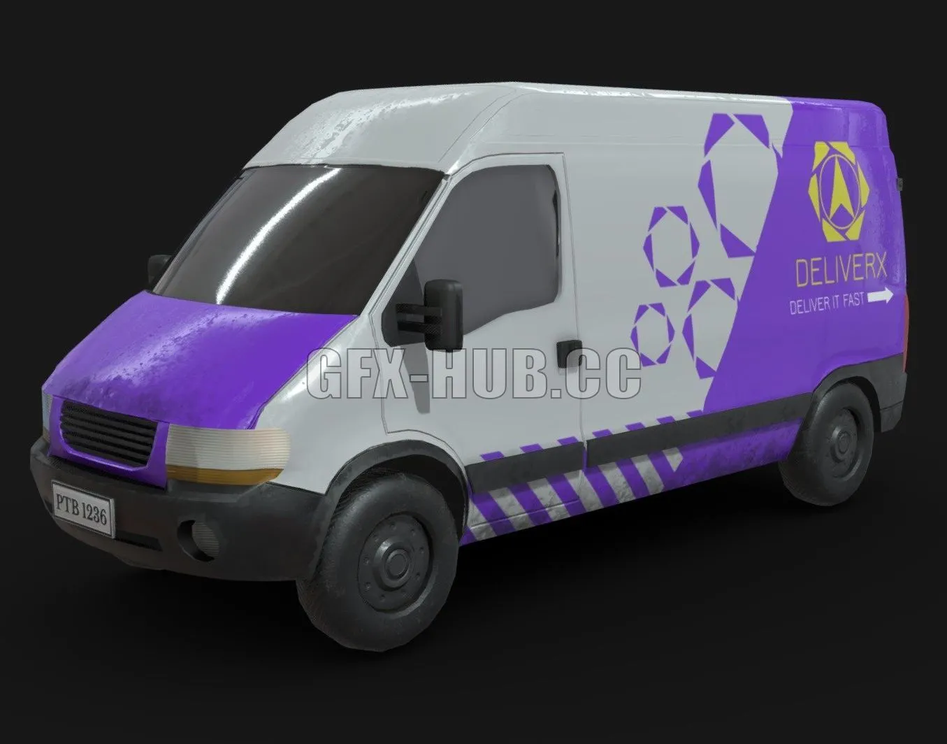 PBR Game 3D Model – Generic Delivery Van