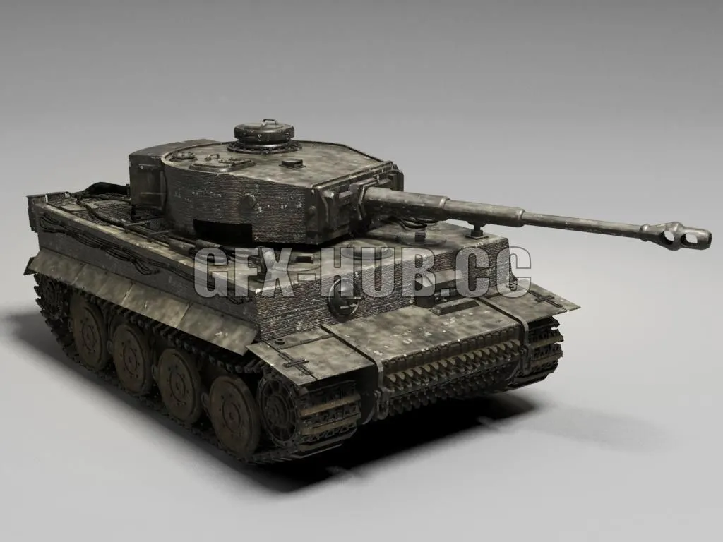 PBR Game 3D Model – German Tiger Tank