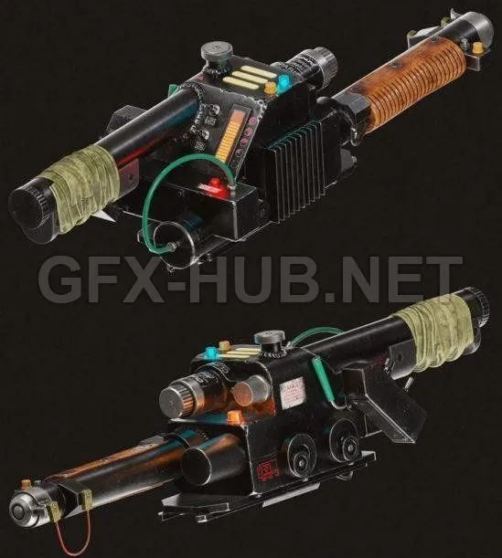 PBR Game 3D Model – Ghost Busters Plasma Gun