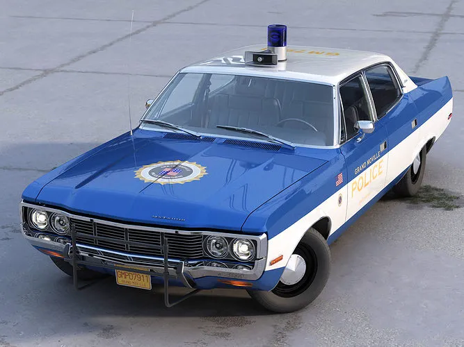 AMERICAN CLASSIC CAR – amc matador police 1972 – 3D Model