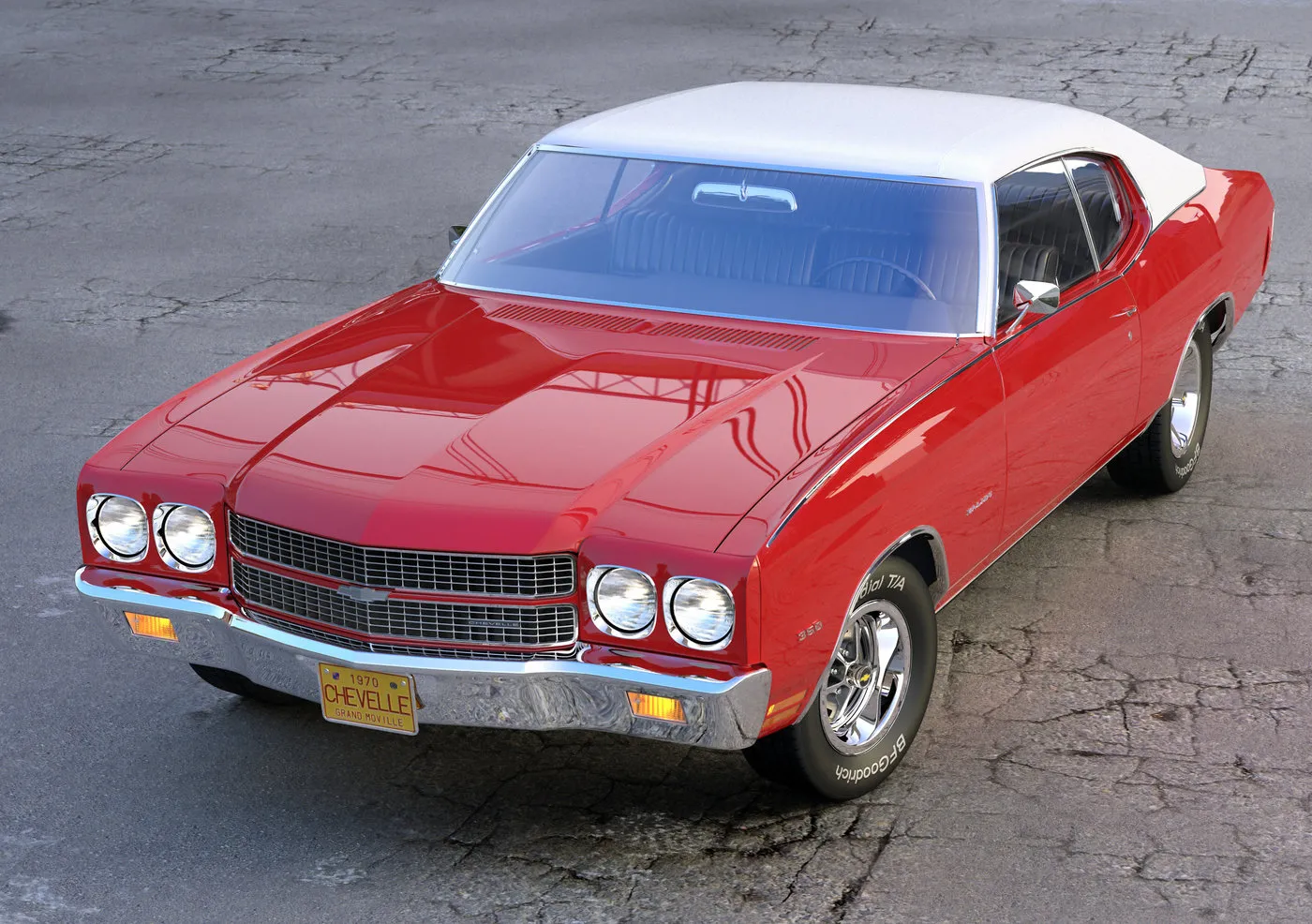 AMERICAN CLASSIC CAR – chevy chevelle 1970 – 3D Model