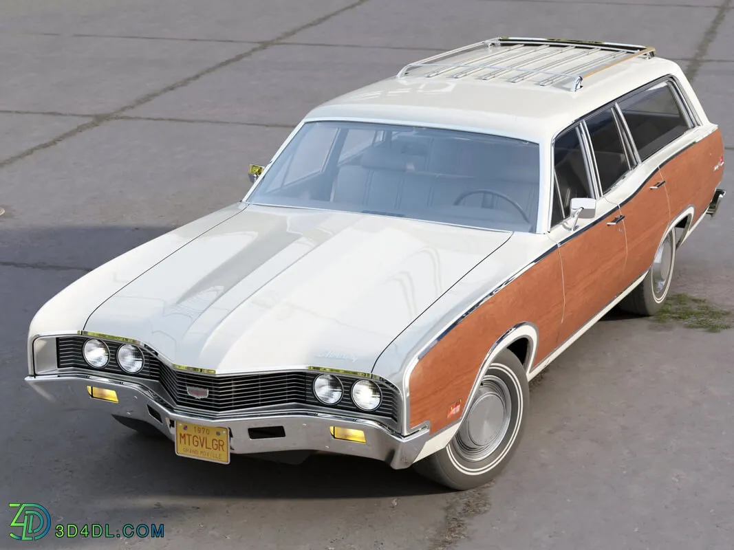AMERICAN CLASSIC CAR – montego mx villager 1970 – 3D Model